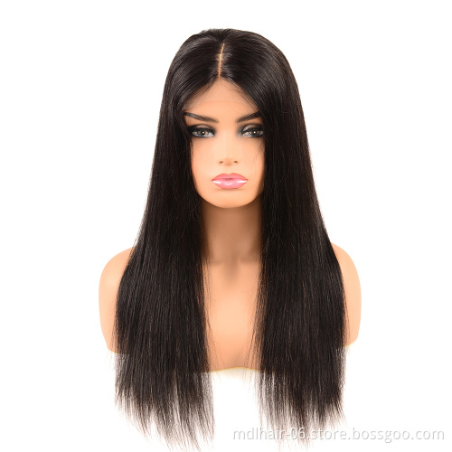 Hair Vendors Raw Indian Hair Straight Lace Front Wigs Preplucked Hairline Scalp Natural Human Hair Wigs